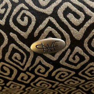 DVF Black and Cream Patterned Bag